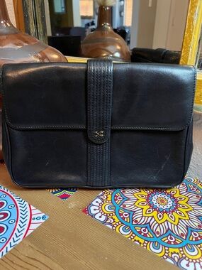 Chloe Black Leather Clutch Wristlet